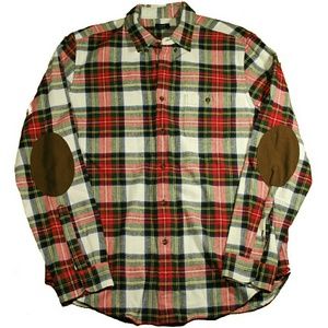 J Crew XL Flannel Plaid Button Down Shirt Red